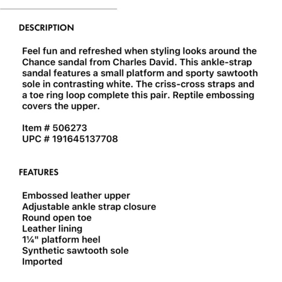 Like new Charles David Women’s Black strap sandal and cork detail Size 9.5/10 - Picture 4 of 10